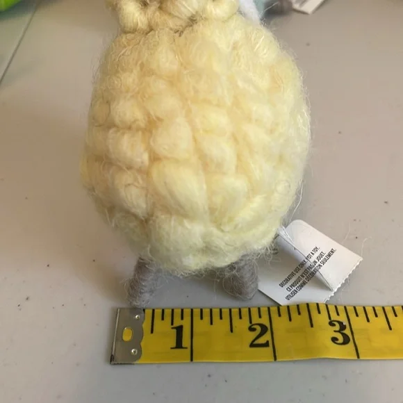 Pier 1 One Imports set of 4 wool sheep green yellow pink white Easter Ho… - Picture 9 of 9
